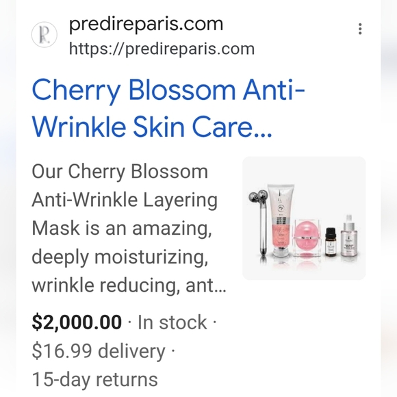 🔥NIB!!-Anti Wrinkle Skin Care Collection, Cherry Blossom - Picture 2 of 4